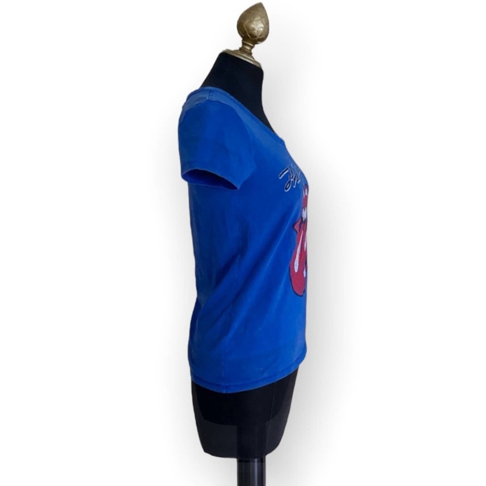 Bravado The Rolling Stones Tee Tongue Short Sleeve Top Blue Size XS - Picture 6 of 6